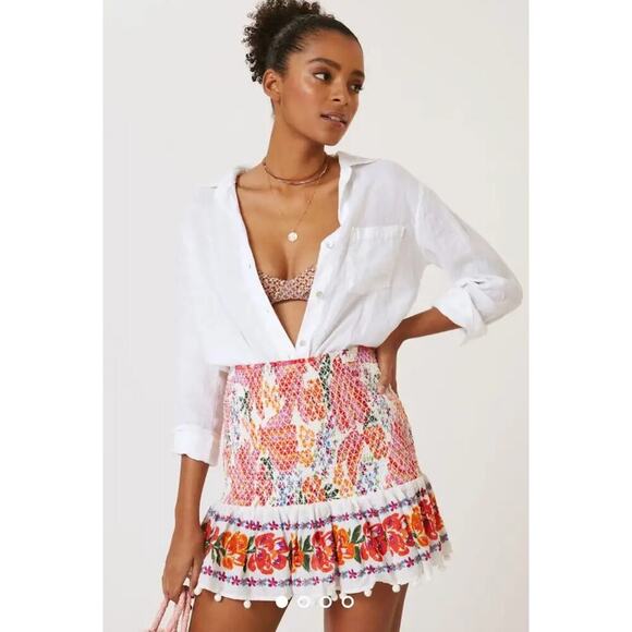 New Farm Rio Spring Bananas Mini Skirt Size M - Picture 3 of 16